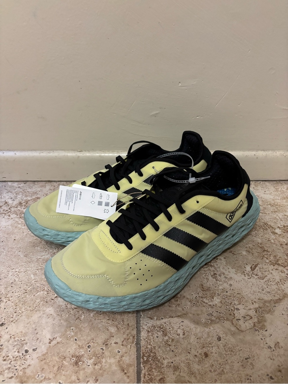 Adidas Zponge Ice Yellow Core Black Focus Blue JH8110 Shoe Sneaker Mens 14